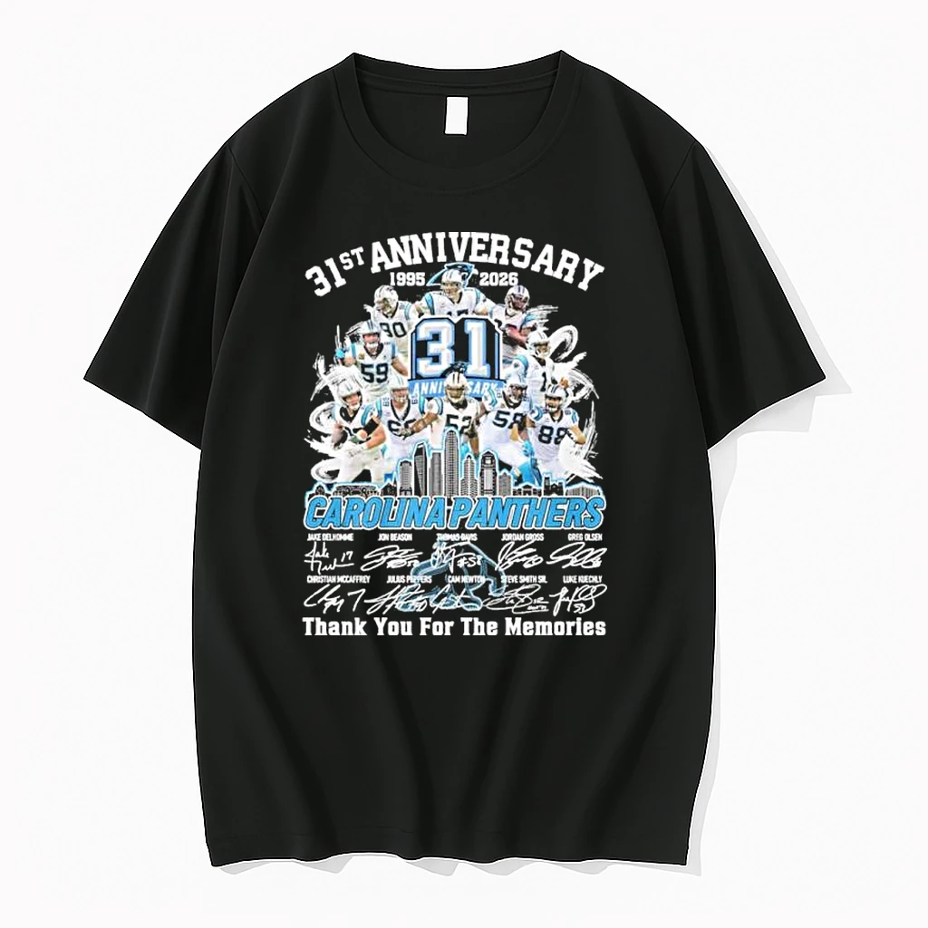 Carolina Panthers Team 31st Anniversary 1995 2026 Thank You For The Memories Shirts