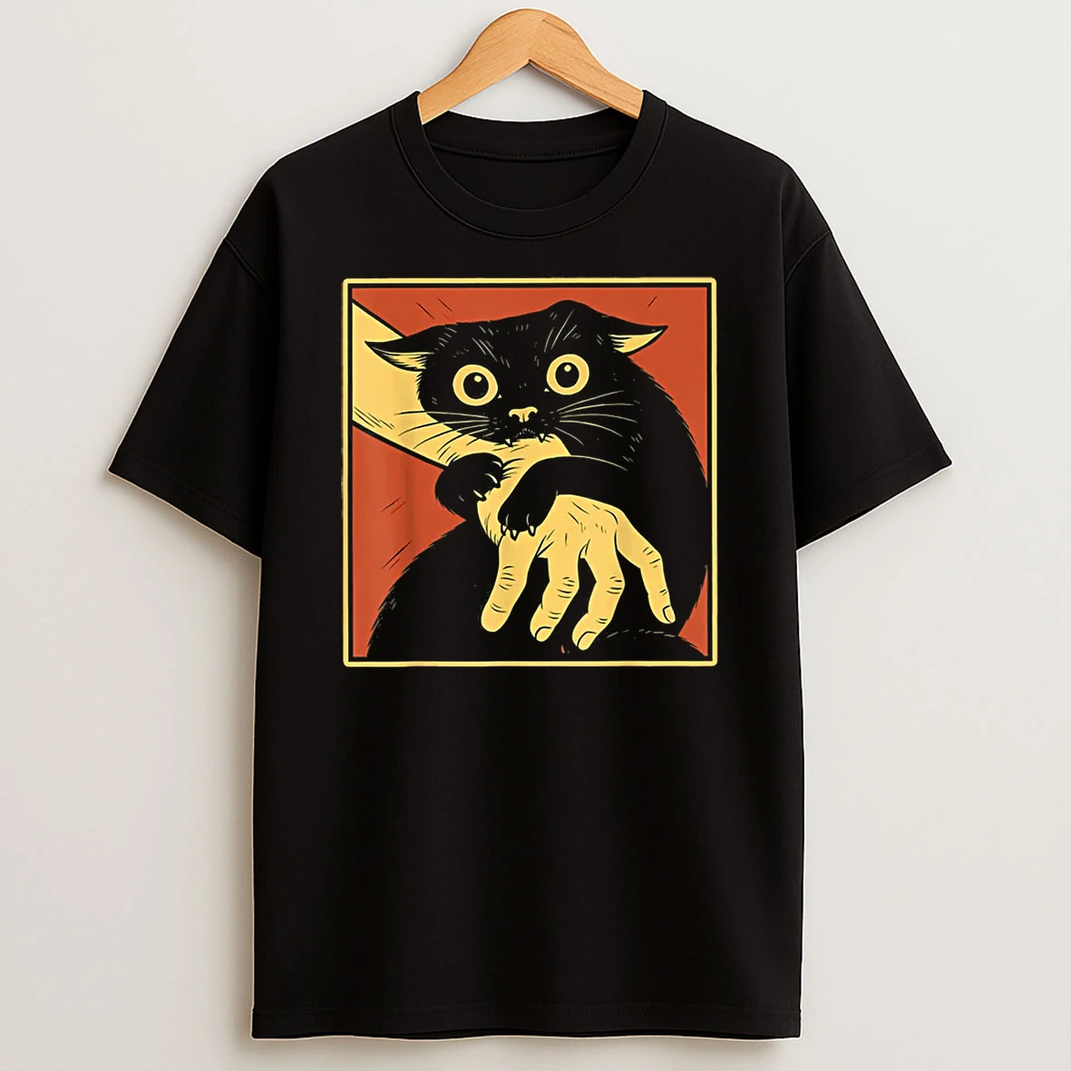 Cat Bite Horror Cat Lover Cat Bite Hand Cad Dad Mom Shirts