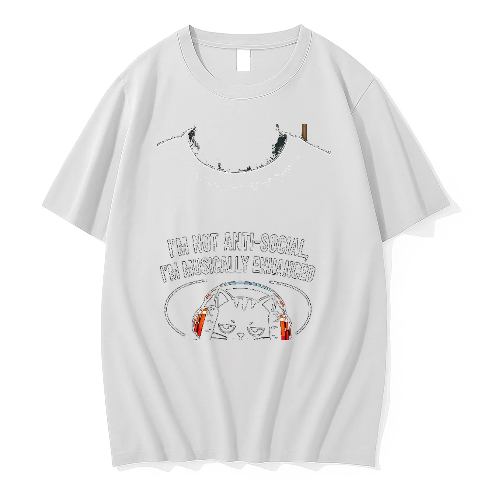Cat Im Not Anti Social Im Musically Enhanced Shirts