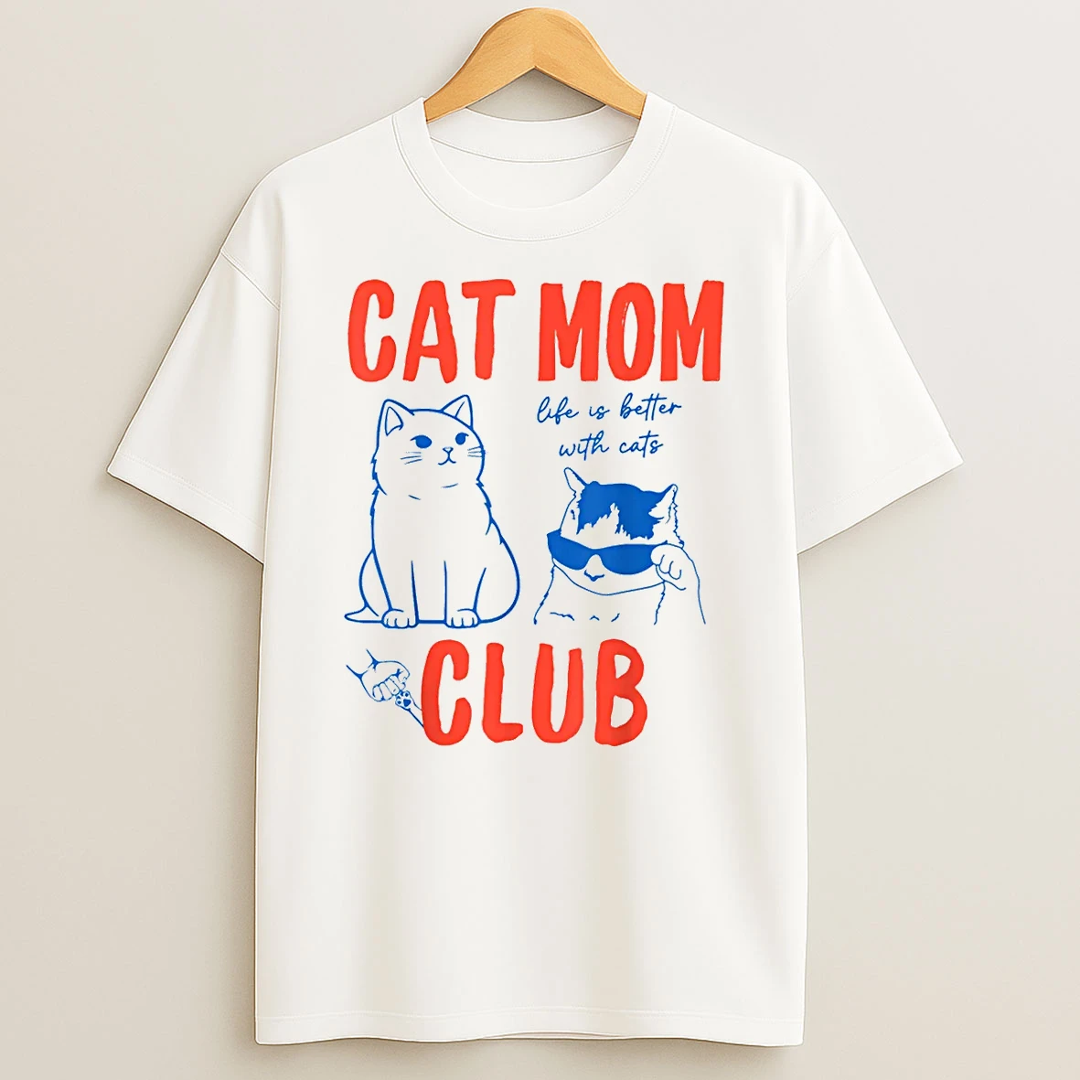 Cat Mom Club Funny Cat Meme Mama Grandma Mothers Day Shirts