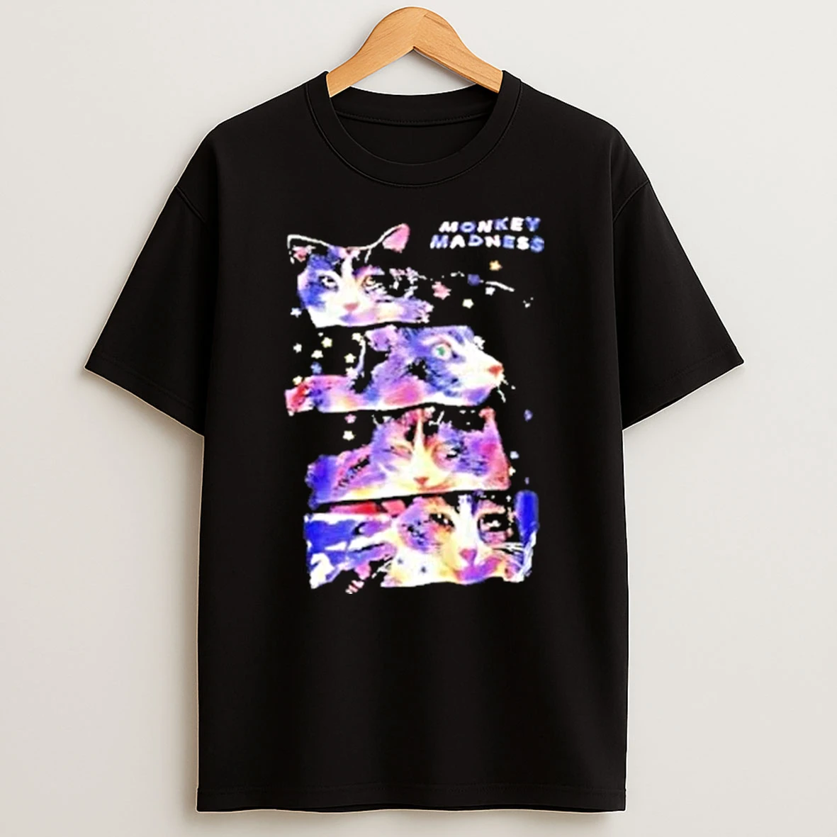 Cat Monkey Madness Vincent Van Goghs Starry Night Shirts