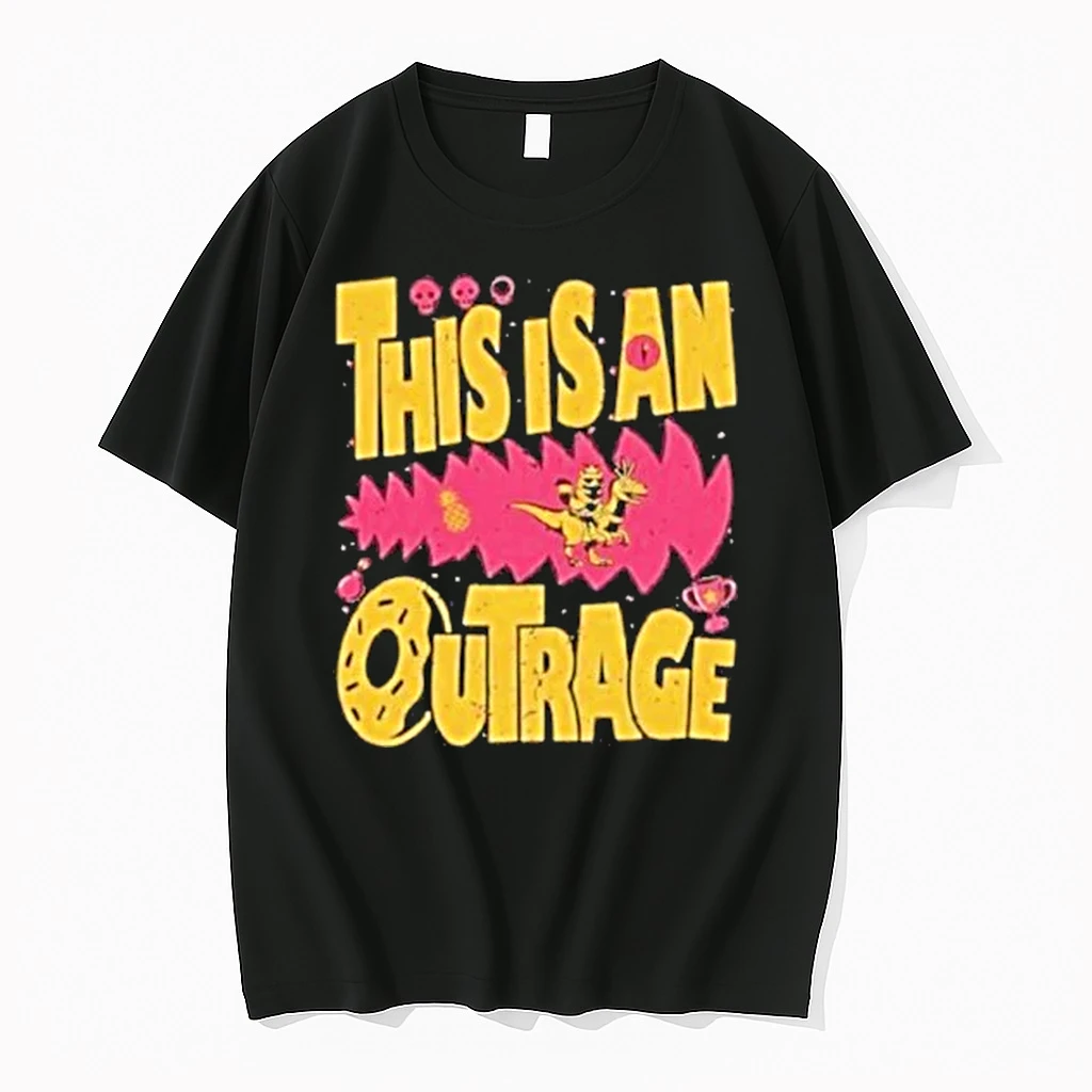 Cat Riding Dinosaur This Is An Outrage Shirts