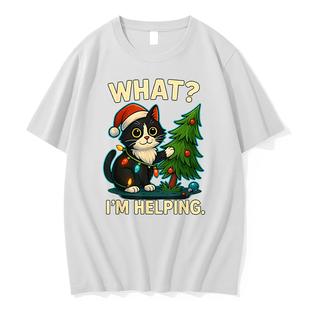 Cat What Im Helping Holiday Tuxedo Cats Christmas Shirts