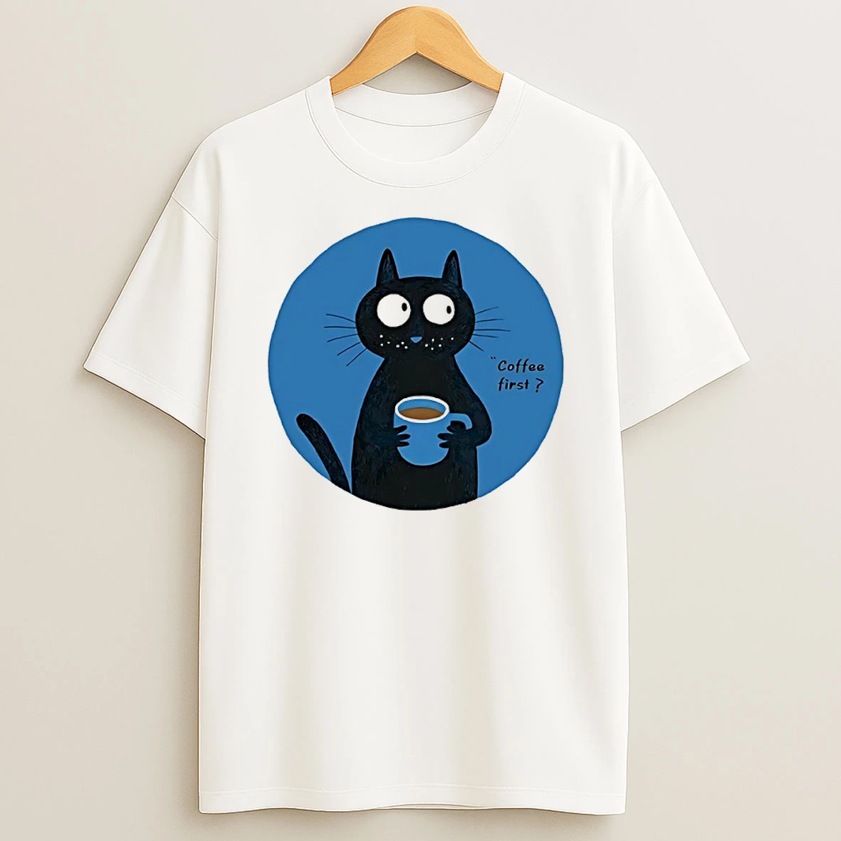 Cat Coffee First Cartoon Shirts