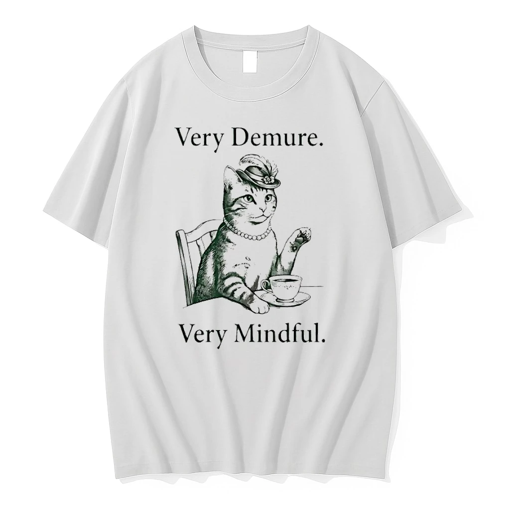 Cat Lady Very Demure Very Mindful Shirts