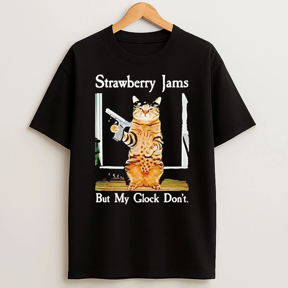 Cat Strawberry Jams But My Clock Dont Shirts