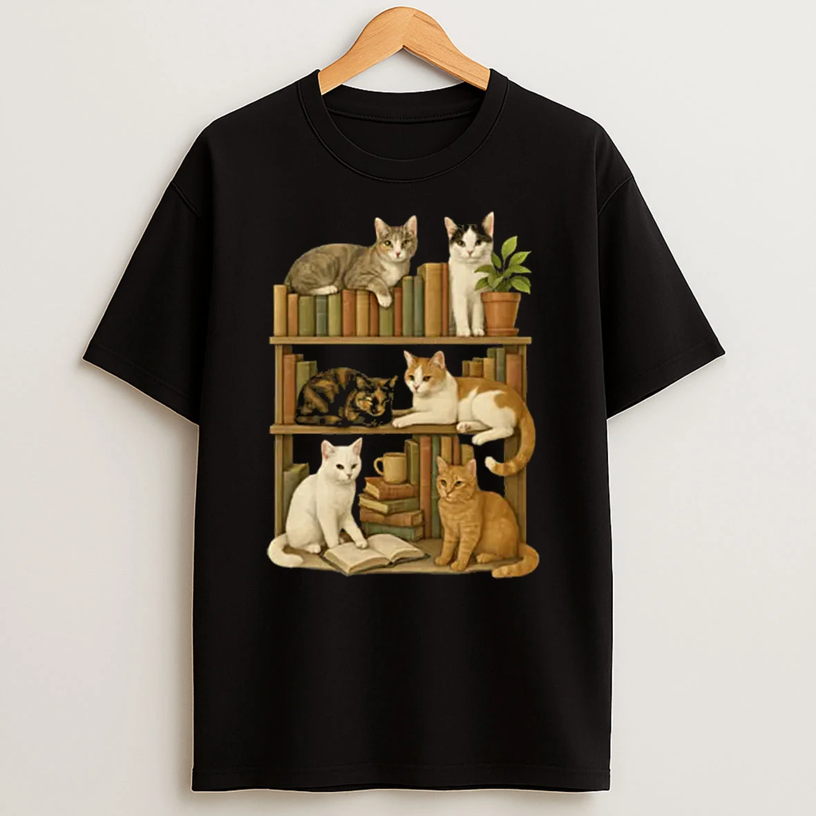 Cats On Shelf Shirts