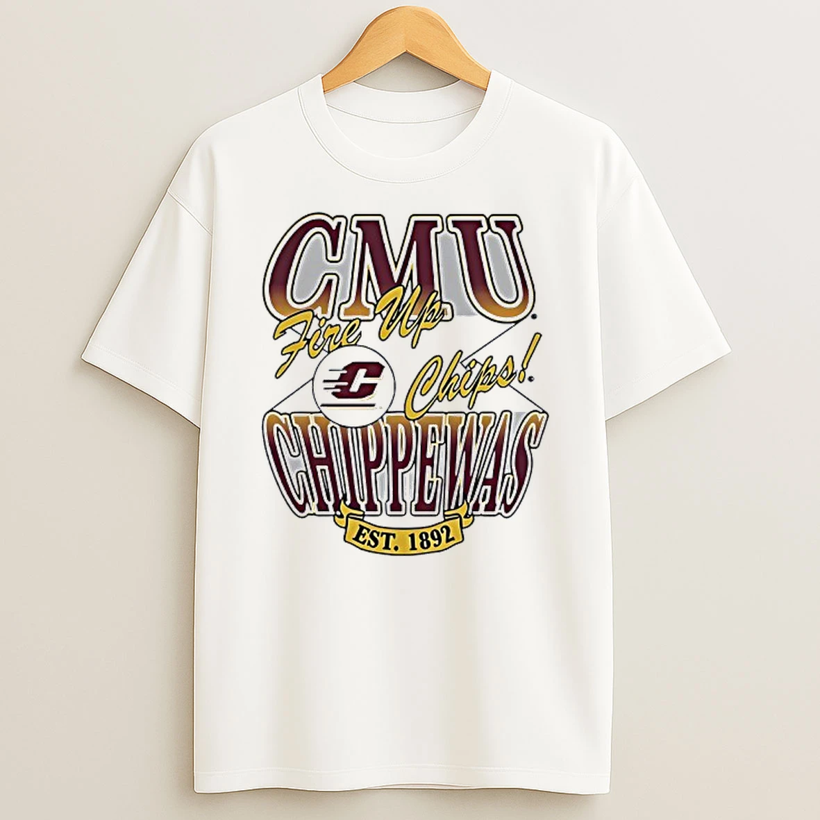 Central Michigan Chippewas Fire Up Chips Est 1892 Shirts