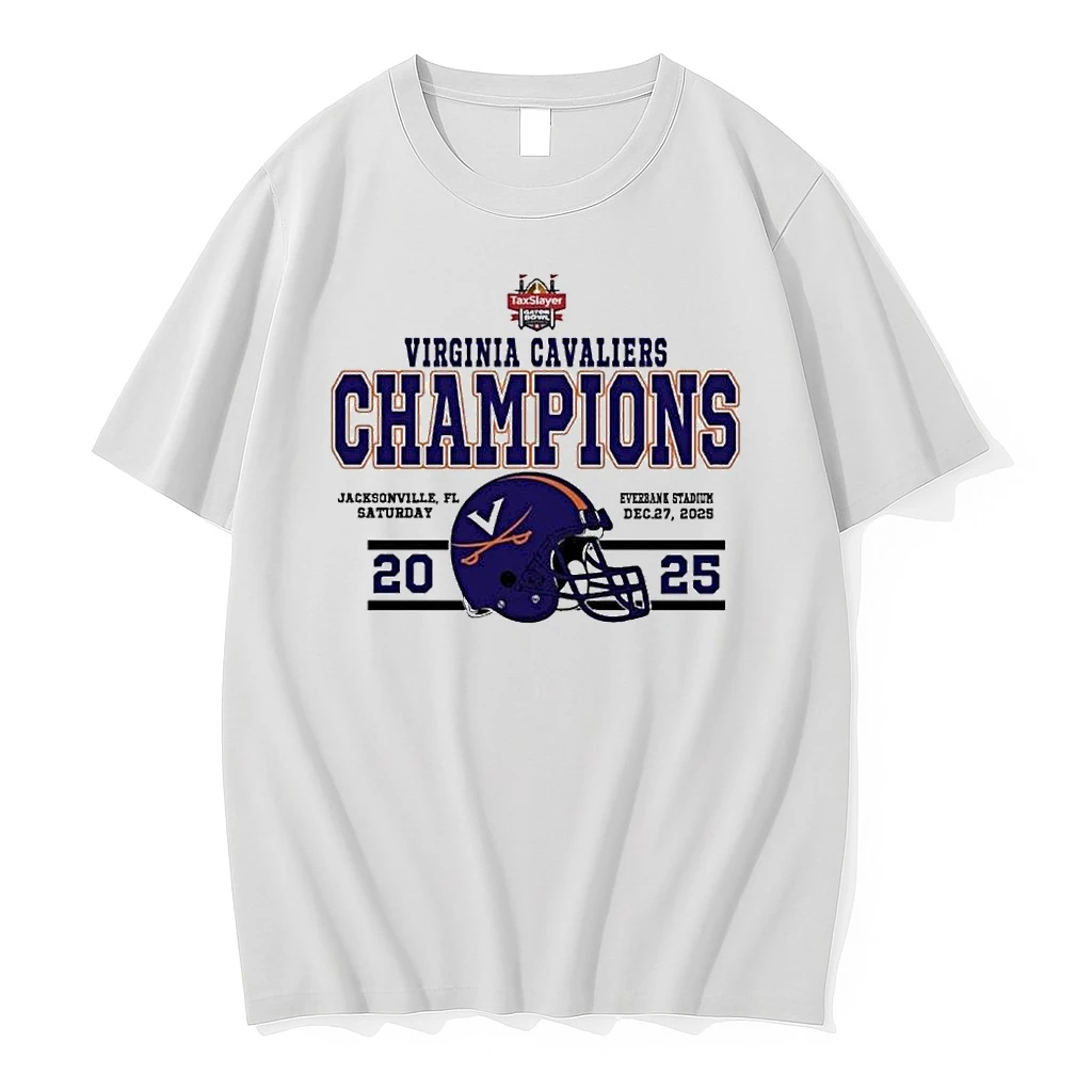 Champions Virginia Cavaliers Football Named To Champions 2025 Taxslayer Gator Bowl Helmet Shirts