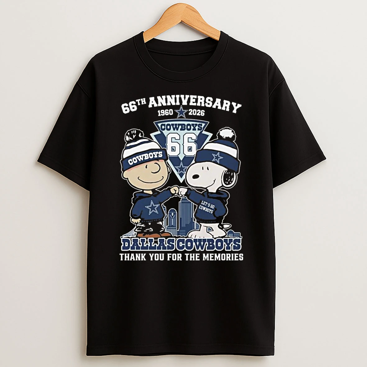 Charlie Brown And Snoopy X Dallas Cowboys 66th Anniversary 1960 2026 Thank You For The Memories Shirts
