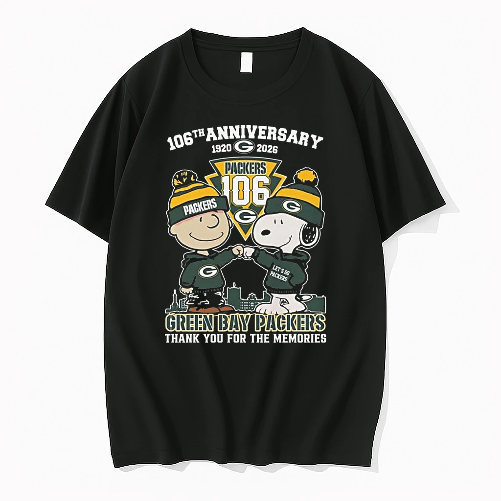 Charlie Brown And Snoopy X Green Bay Packers 106th Anniversary 1920 2026 Thank You For The Memories Shirts