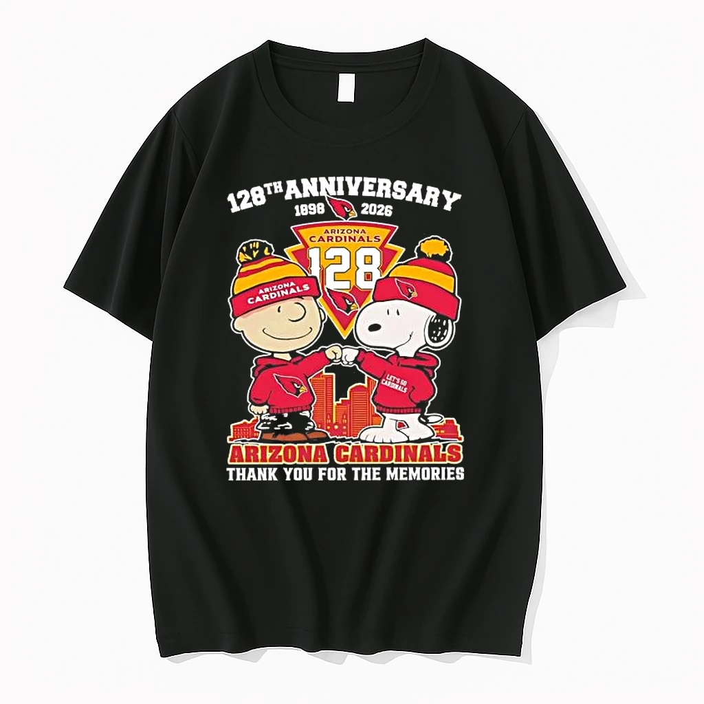 Charlie Brown Snoopy Fist Pump 128th Anniversary 1898 2026 Cardinals Shirts