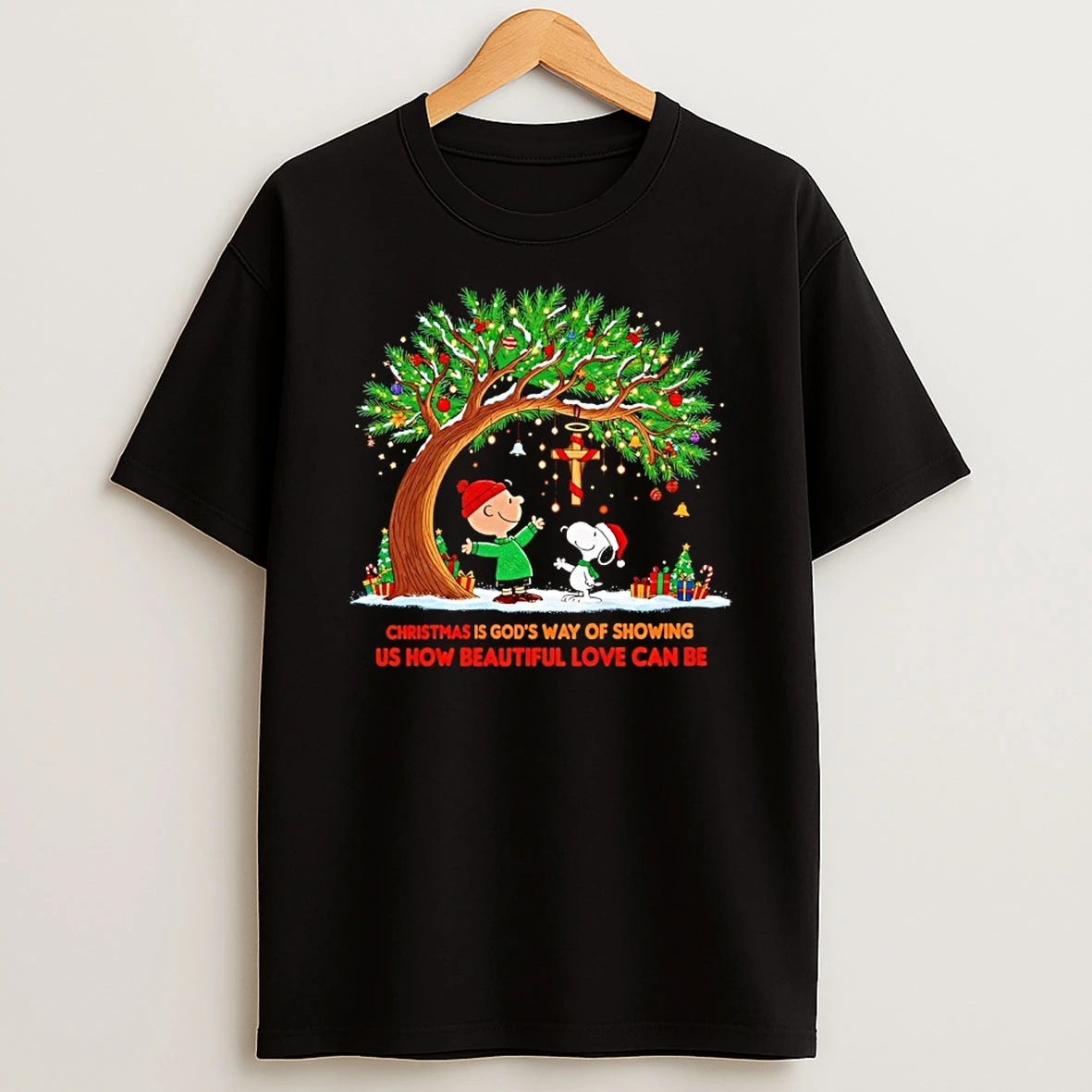 Charlie Brown And Snoopy Christmas Is Gods Way Of Showing Us How Beautiful Love Can Be Shirts