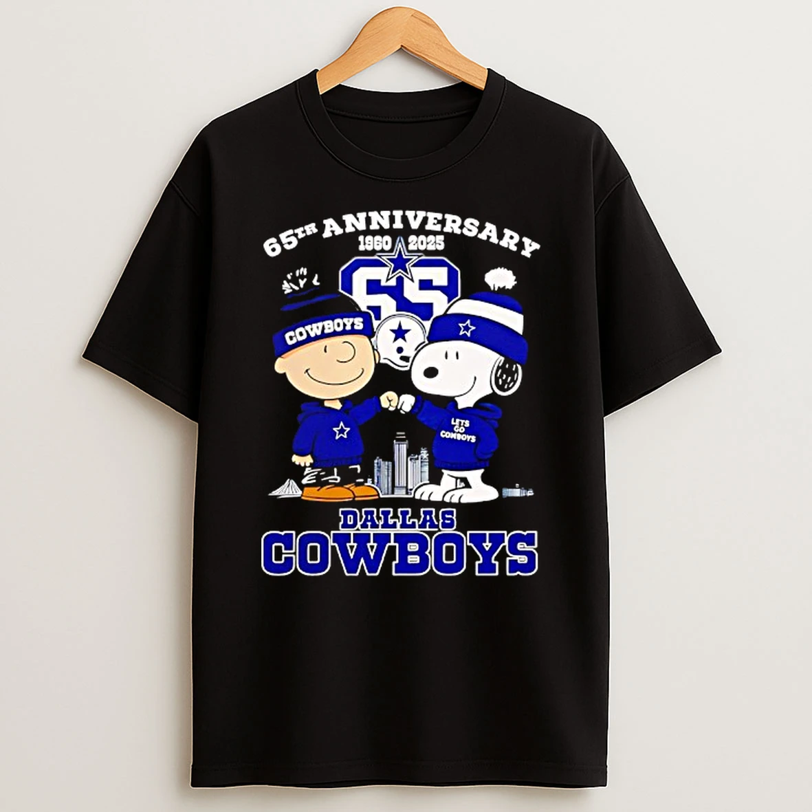 Charlie Brown And Snoopy Dallas Cowboys 65th Anniversary 1960 2025 Shirts
