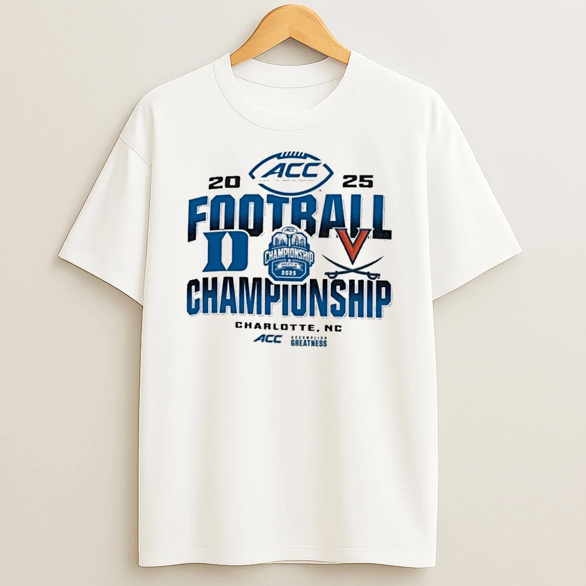 Charlotte Nc 2025 Acc Football Championship Duke Vs Virginia Shirts