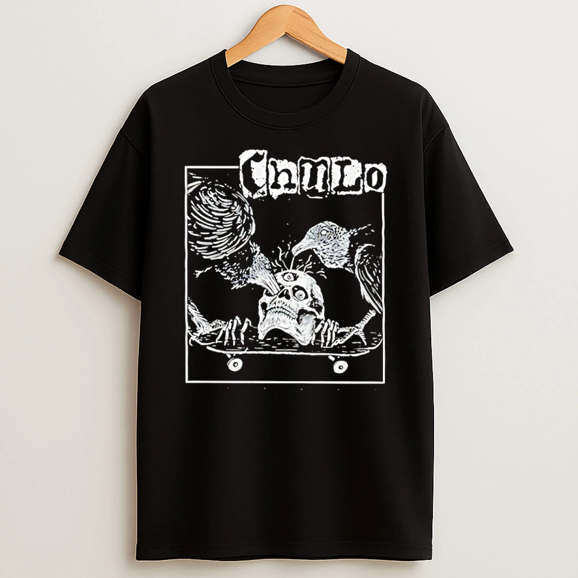 Chaudo Skull Raven Skateboard Shirts
