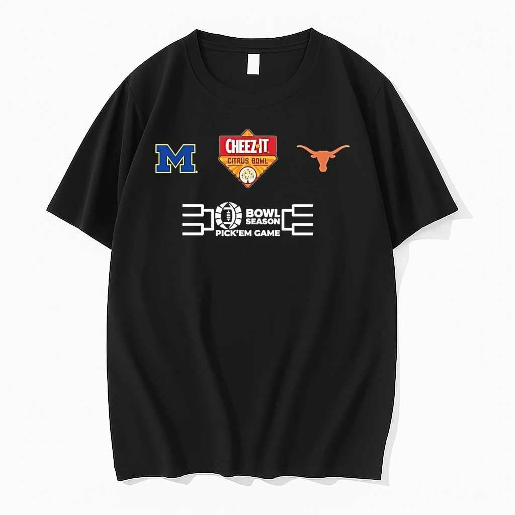 Cheez It Citrus Bowl Michigan Wolverines Vs Texas Longhorn Bowl Season Pickem Game Logos Shirts