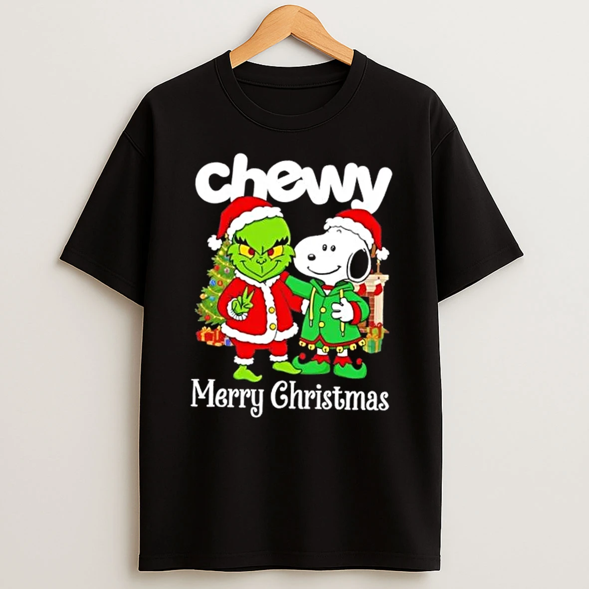 Chewy X Grinch And Snoopy Merry Christmas Shirts