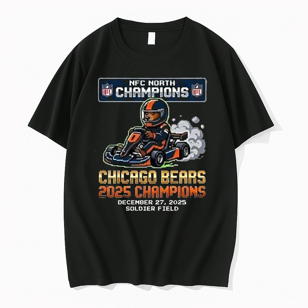 Chicago Bears 2025 Nfc North Champions December 27 2025 Mario Kart Shirts