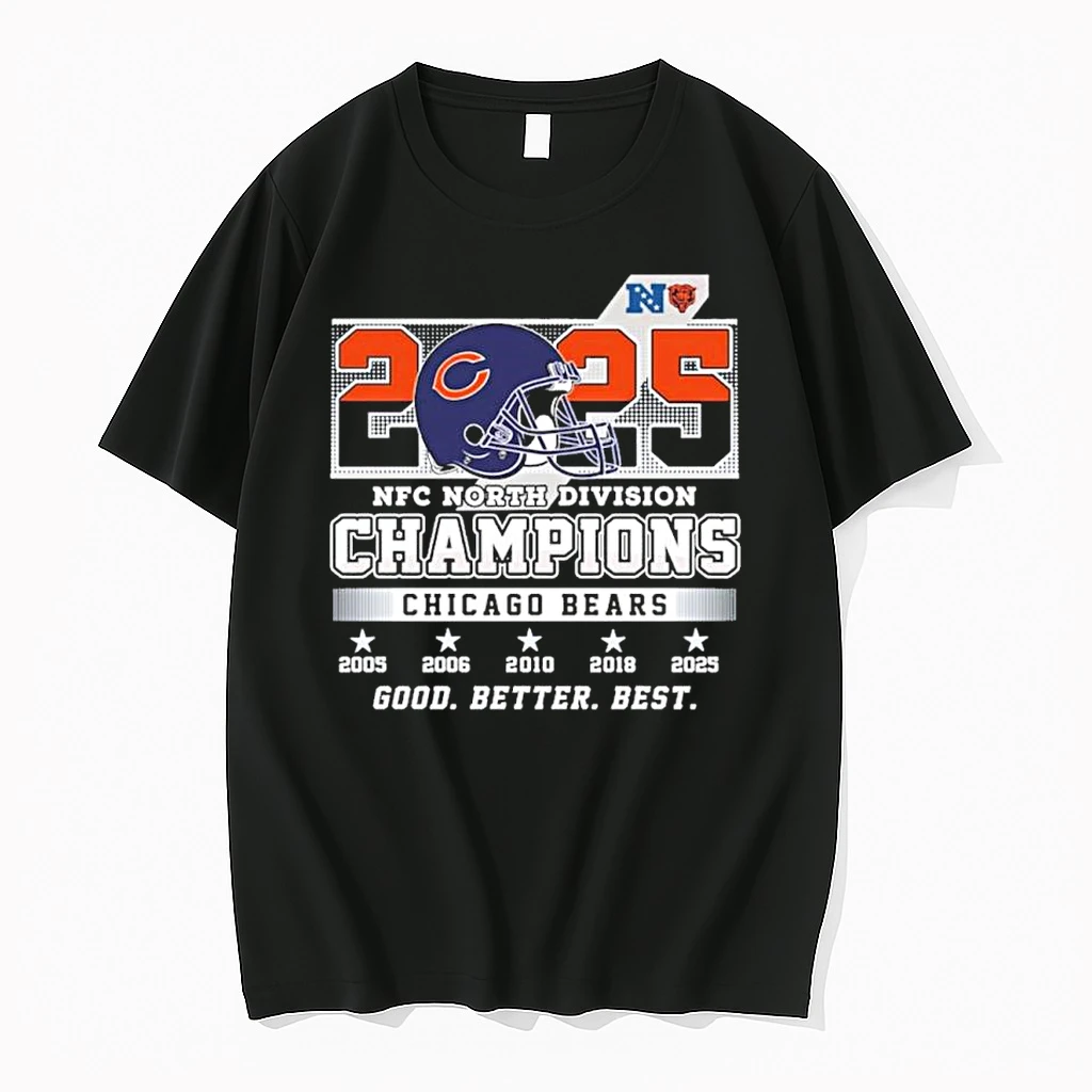 Chicago Bears 2025 Nfc North Champions Good Better Best Shirts