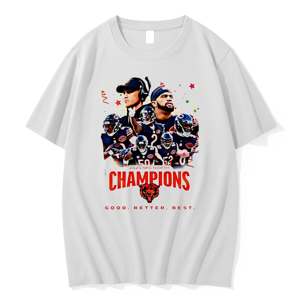 Chicago Bears 2025 Nfc North Champions Good Better Best All Team Shirts