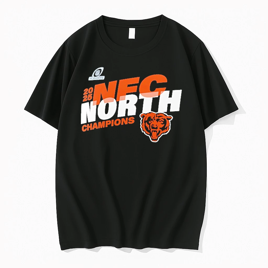 Chicago Bears 2025 Nfc North Champions Nfl Playoffs Division Conquer Shirts