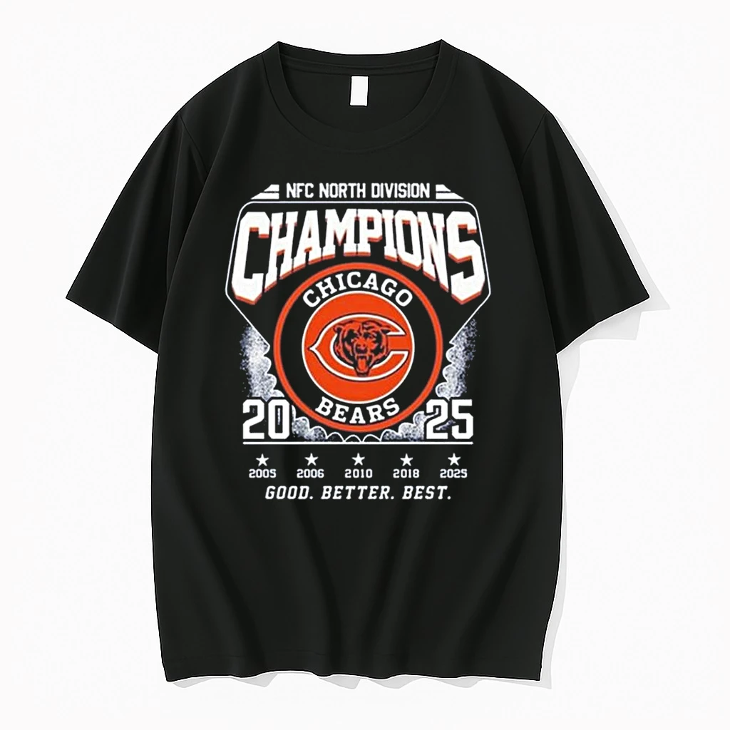 Chicago Bears 2025 Nfc North Division Champions Good Better Best Shirts
