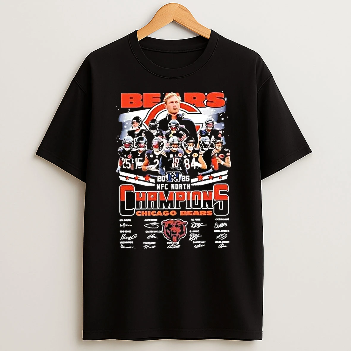 Chicago Bears 2025 Nfc North Champions Team Players Shirts
