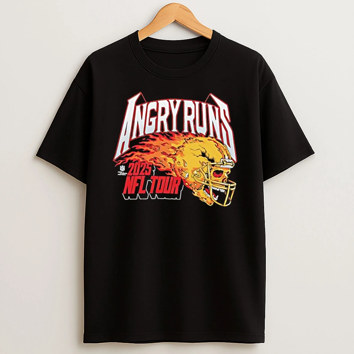 Chicago Bears Angry Runs 2025 Nfl Tour Burning Skull Shirts