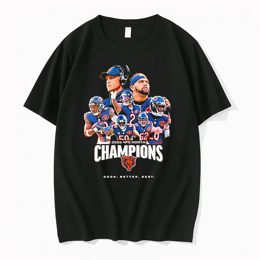 Chicago Bears Are 2025 Nfc North Champions Nfl Good Better Best Shirts