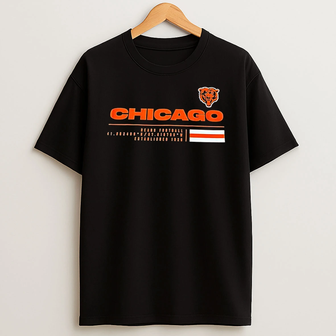 Chicago Bears Football Wordmark Established 1920 Shirts