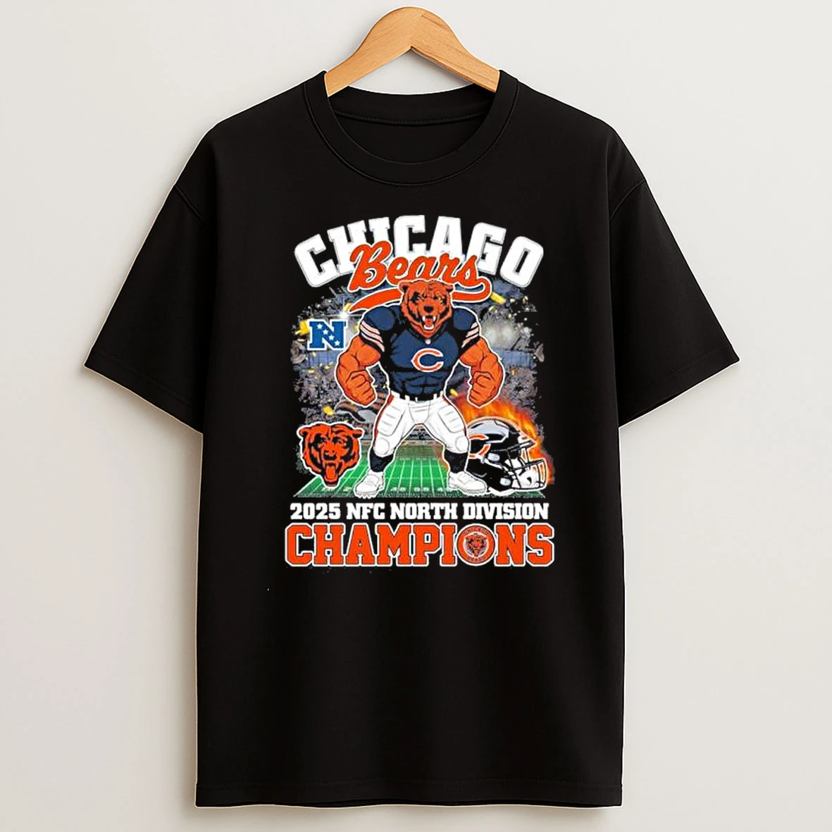 Chicago Bears Mascot 2025 Nfc North Division Champions Shirts