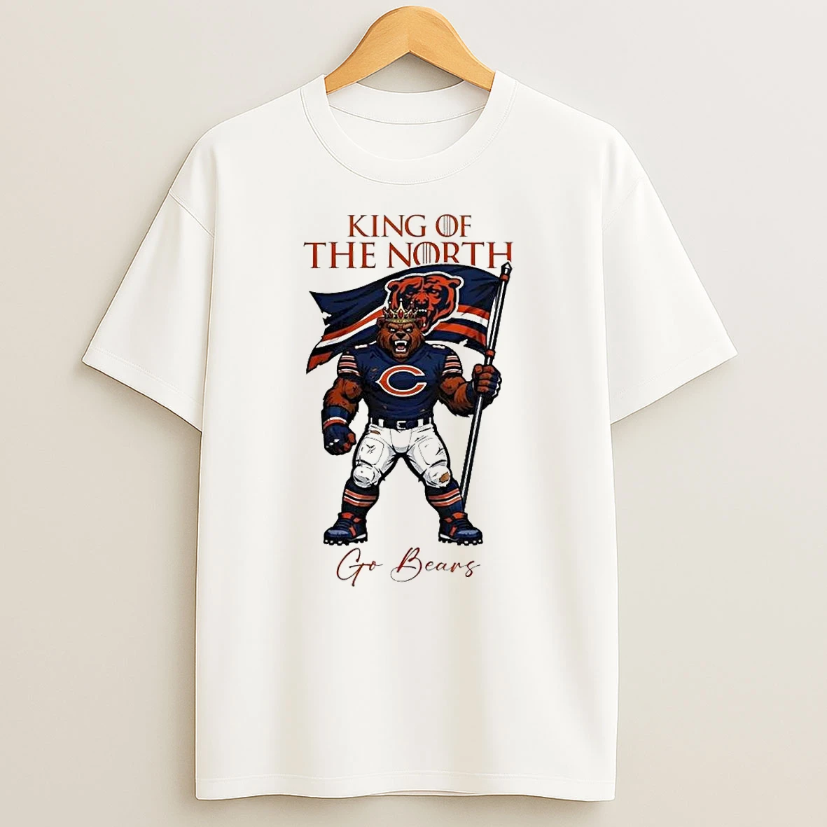 Chicago Bears Nfl 2025 King Of The North Mascot Go Bears Shirts