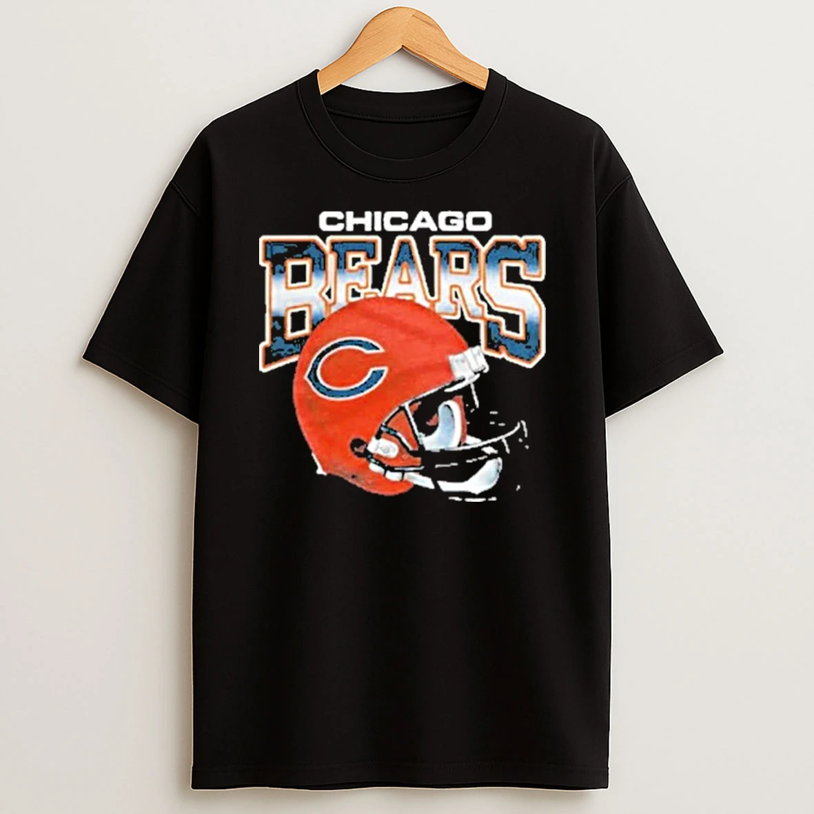 Chicago Bears Nfl Logo Gradient Helmet Football Lover Shirts