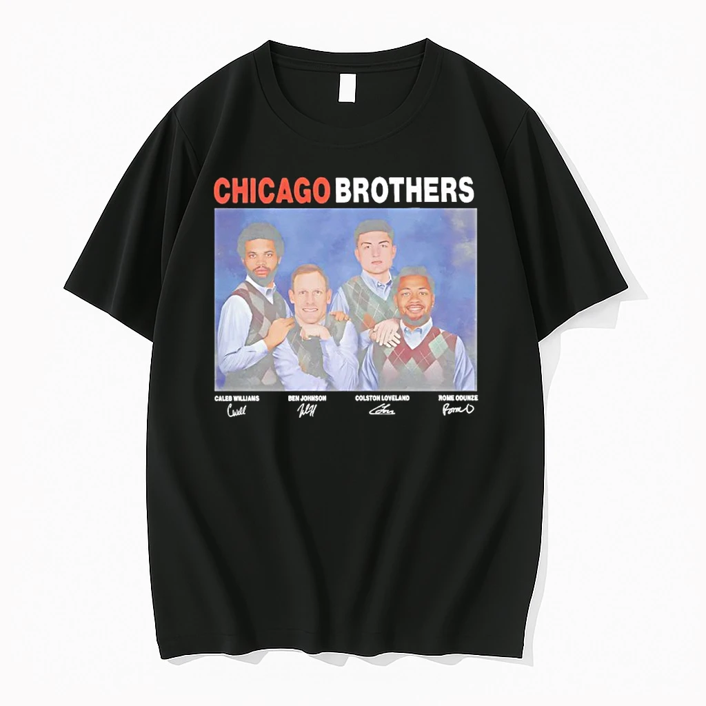 Chicago Bears Step Brothers Caleb Williams Ben Johnson Colston Loveland Rome Odunze Shirts