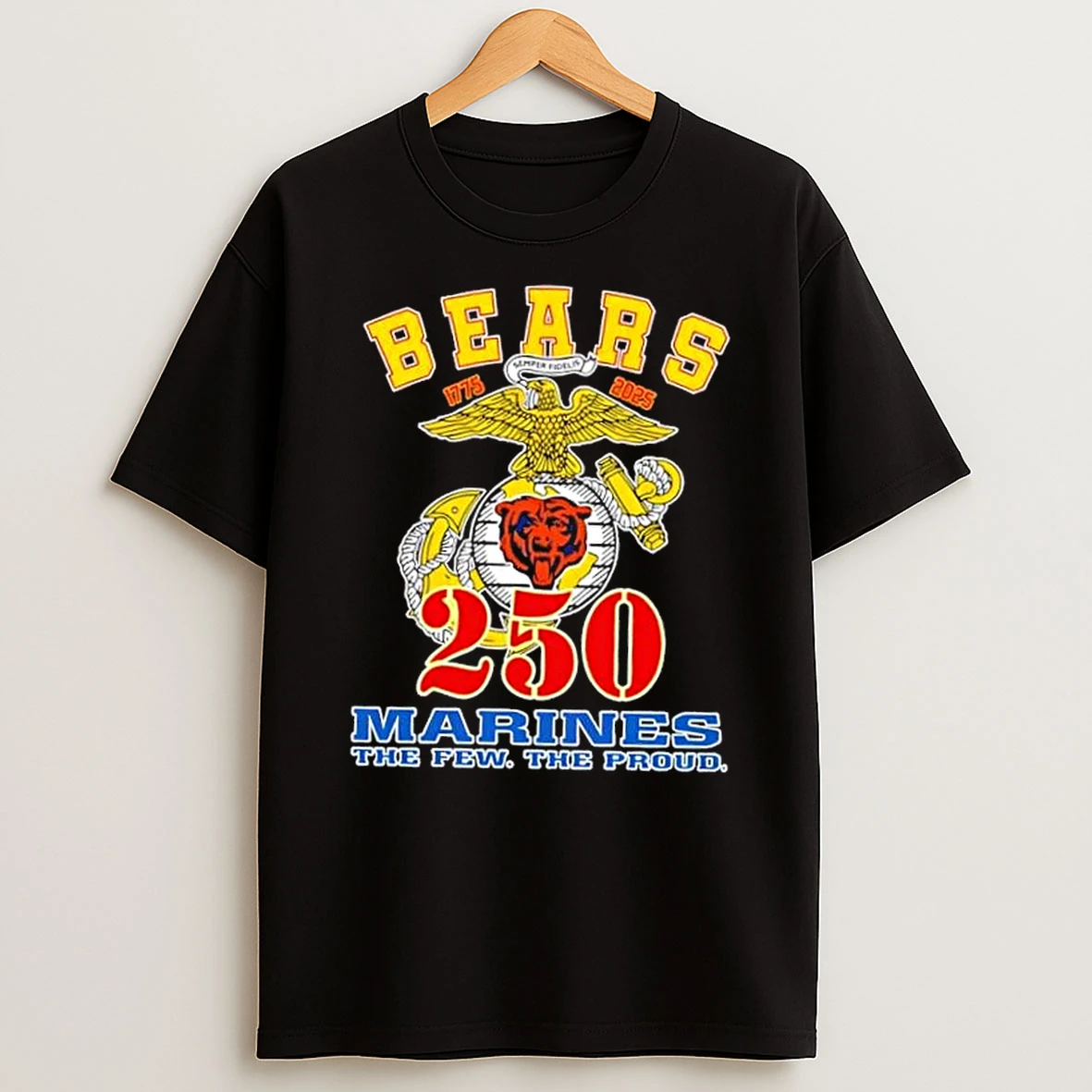 Chicago Bears X U S M C 250th Birthday Celebration Shirts