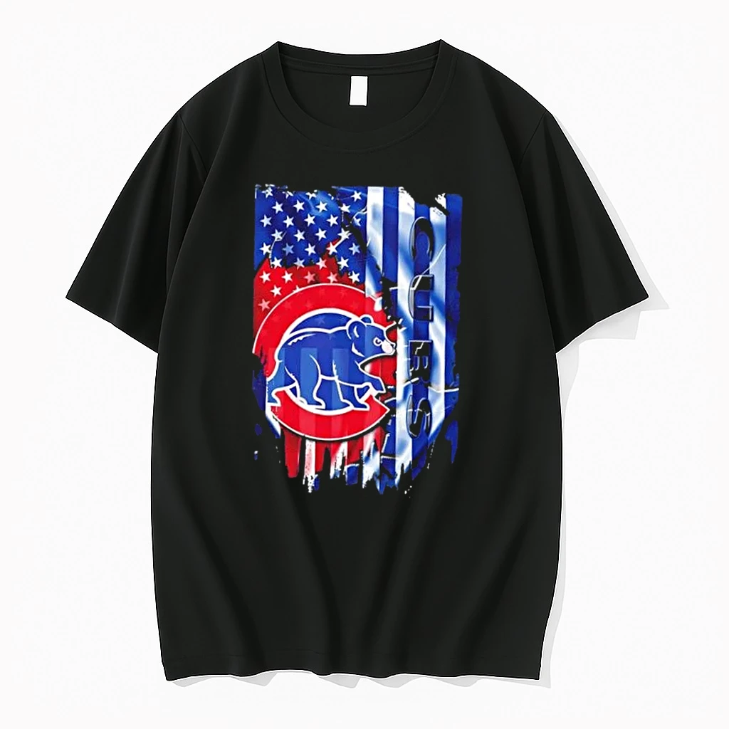 Chicago Cubs Baseball X American Flag Shirts