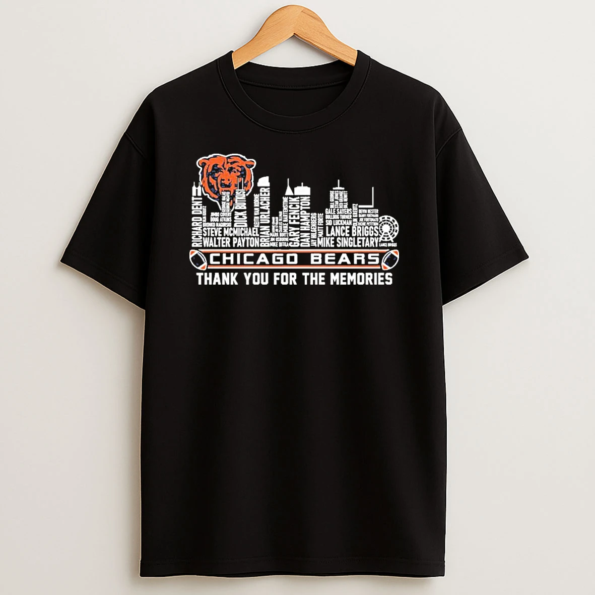Chicago Skyline X Chicago Bears Typo Team Name Shirts
