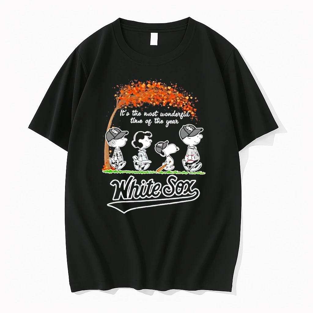 Chicago White Sox X Peanuts Snoopy And Friends Autumn Its The Most Wonderful Time Of The Year Shirts