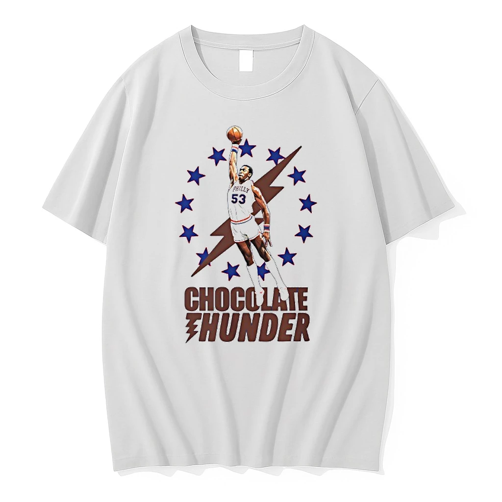 Chocolate Thunder Darryl Dawkins Philadelphia Sixers Basketball Shirts