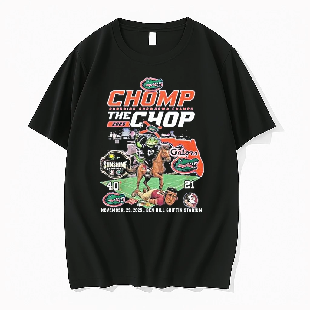 Chomp The Chop 2025 Florida Gators Sunshine Showdown Champions Shirts