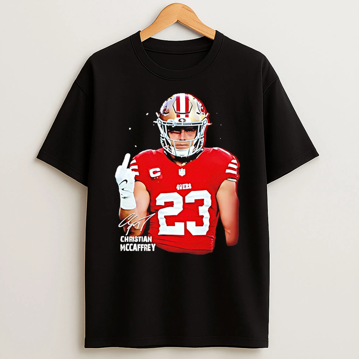 Christian Mccaffrey San Francisco 49ers Middle Finger Signature Shirts