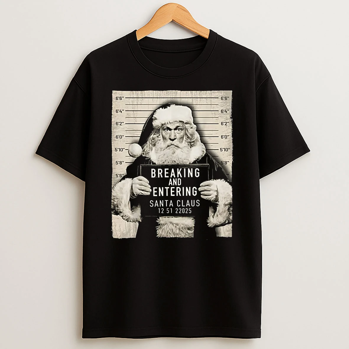 Christmas Santa Claus Humor Mugshot Xmas Shirts