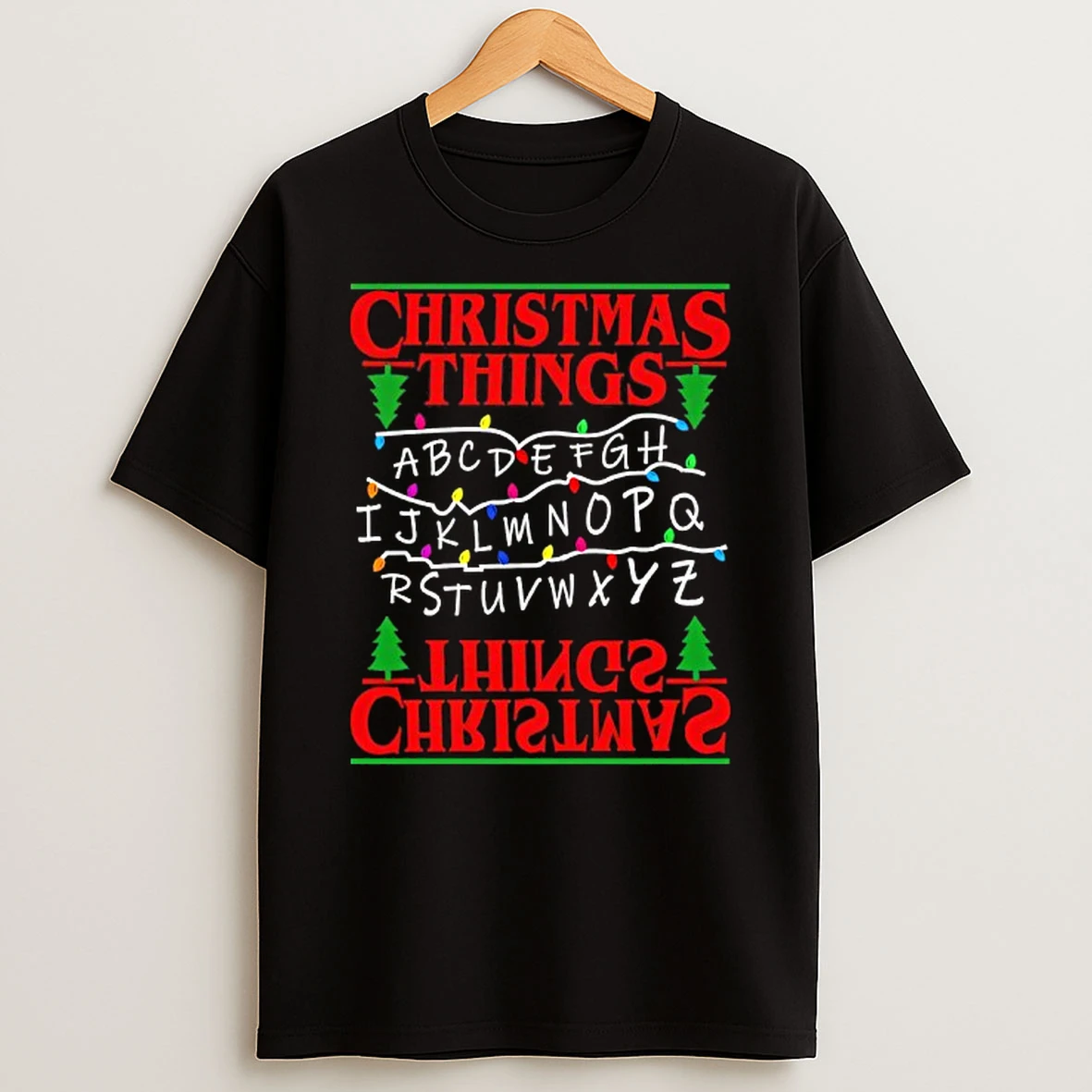 Christmas Tree Alphabet Lights Shirts