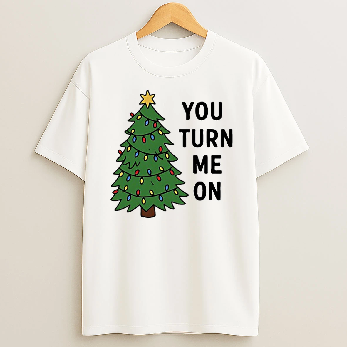 Christmas Tree Lights You Turn Me On Shirts