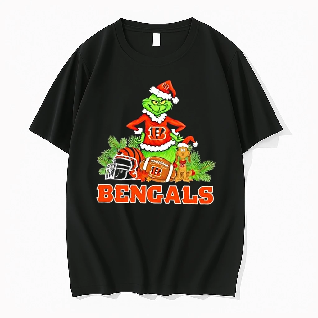 Cincinnati Bengals Football X Grinch And Max Dog Merry Christmas Shirts