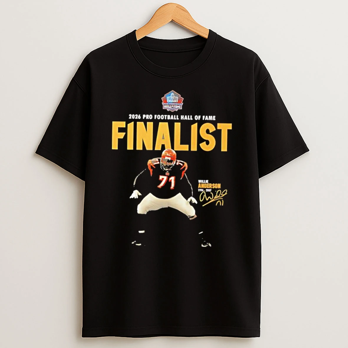 Cincinnati Bengals Willie Anderson 2026 Pro Football Hall Of Fame Finalist Shirts