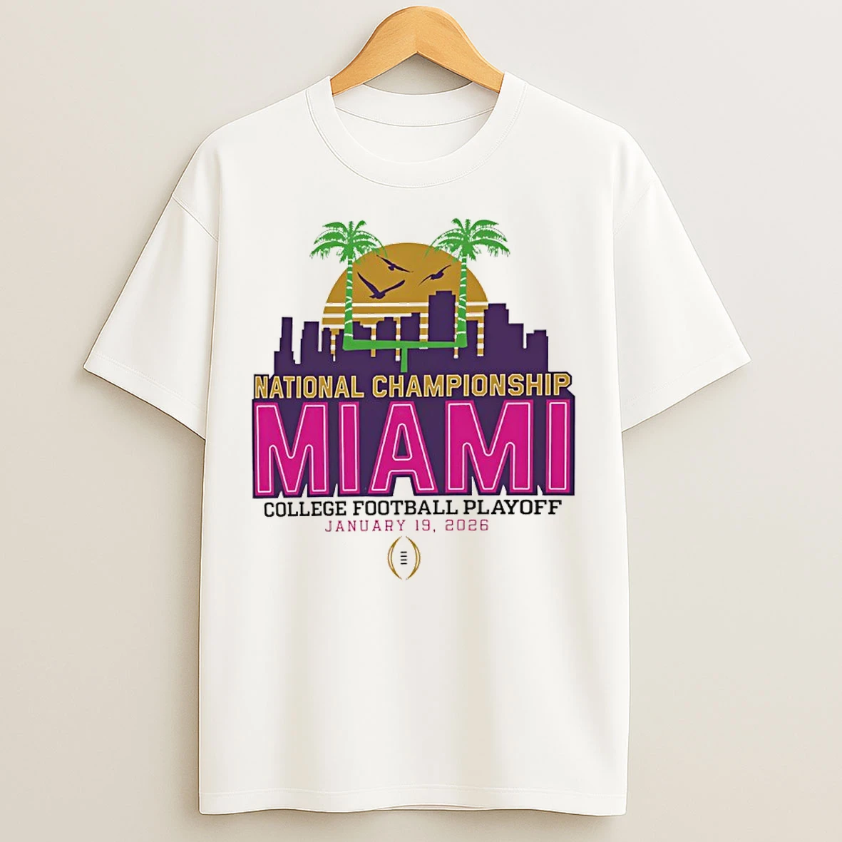 Classic 2025 26 College Football Playoff National Championship Miami Vintage T Shirts