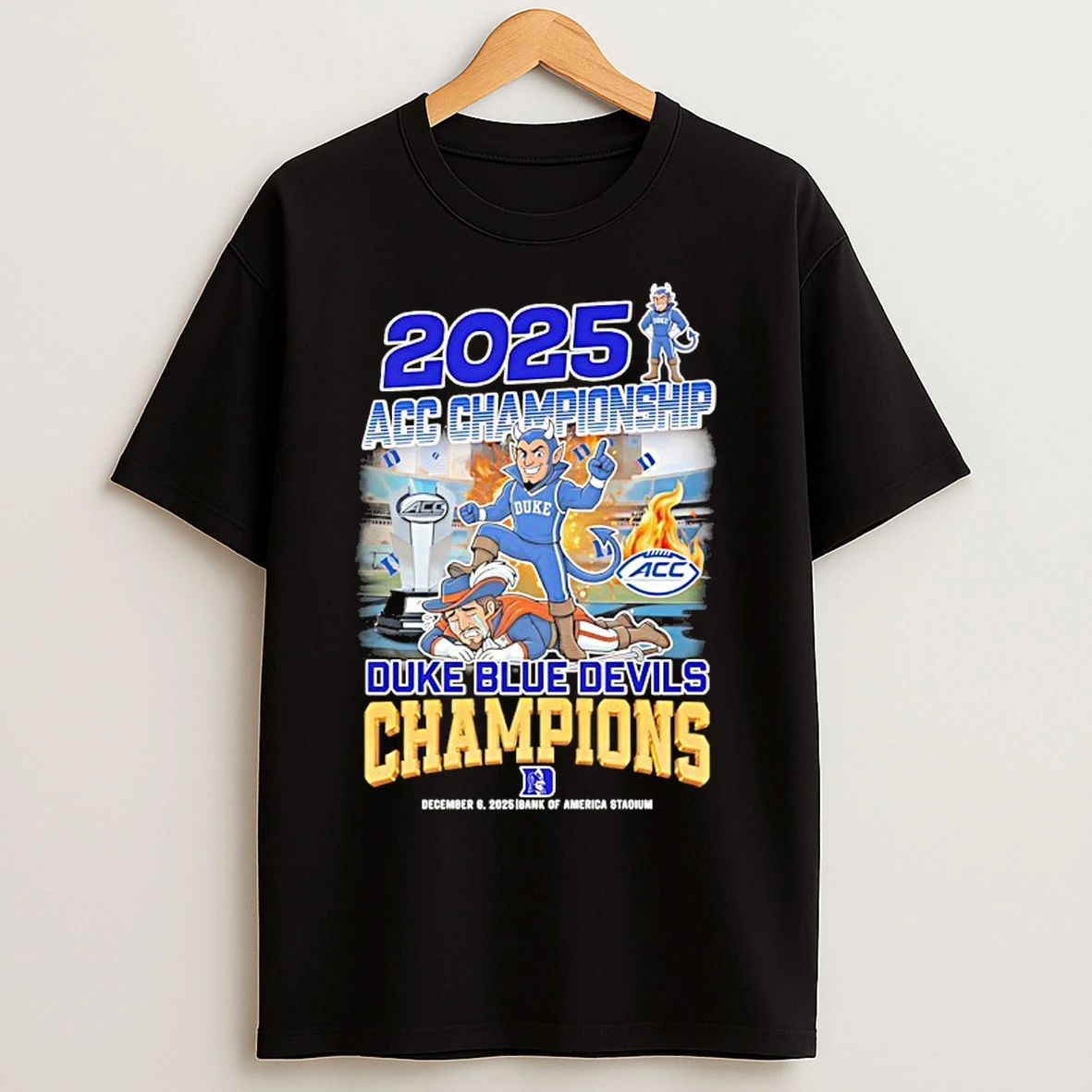 Classic 2025 Acc Championship Duke Blue Devils Champions Mascots T Shirts