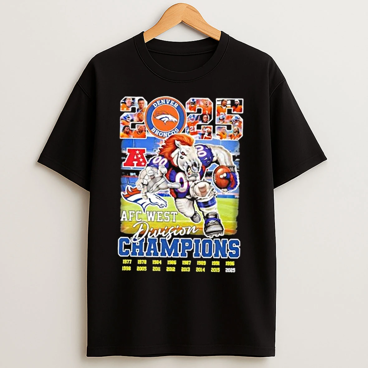 Classic 2025 Afc West Division Champions Denver Broncos All Time T Shirts